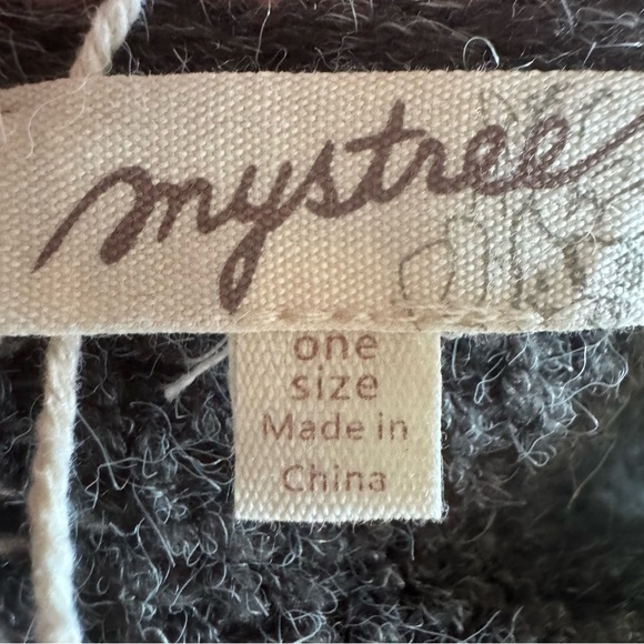 Mystree Striped Open Front Cardigan NWT Cozy Boucle Kimono Sleeve Sweater (R1) - Picture 6 of 7